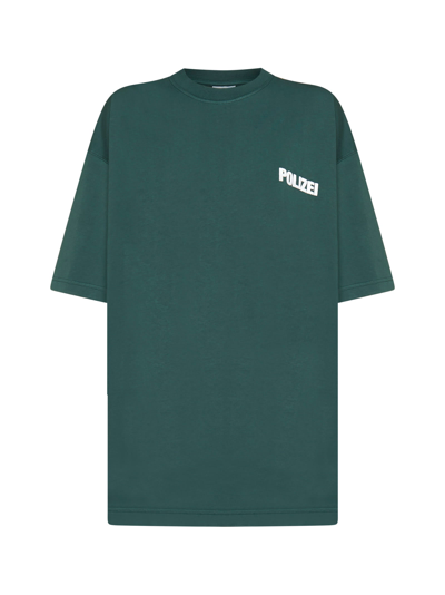 Shop Vetements T-shirt In Police Green