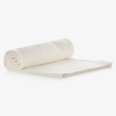 Shop Bonpoint Ivory Cashmere Blanket (90cm)