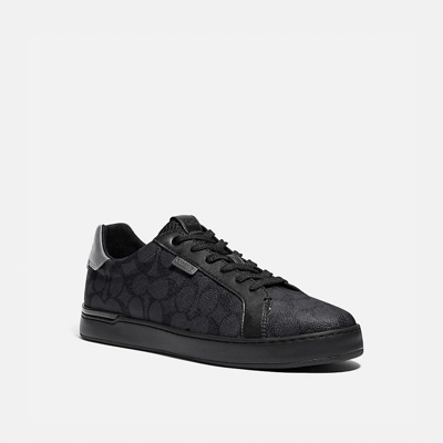 Shop Coach Lowline Low Top Sneaker In Charcoal/grey