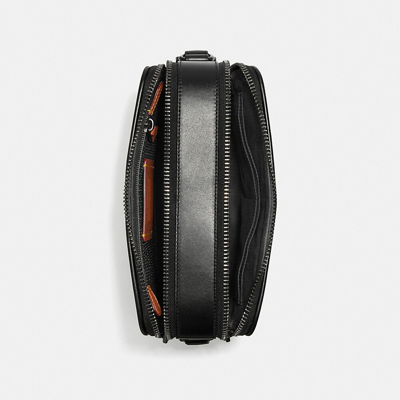 Coach Charter Crossbody 24 In Signature Canvas In Black Copper/charcoal