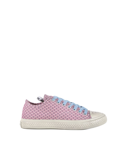 Shop Acne Studios Ballow Jacquard Alina Sneakers In Pink/blue