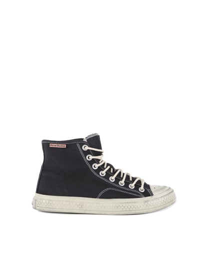 Shop Acne Studios Ballow High Tumbled High-top Sneakers In Black/off White