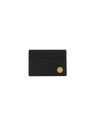 Shop Versace Wallet In Nero/oro