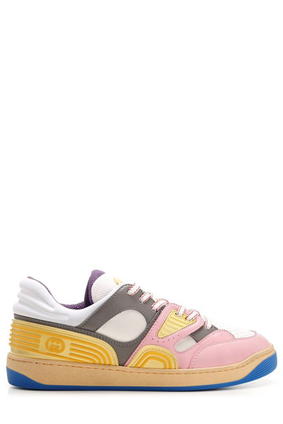 Shop Gucci Basket Panelled Low In Multi