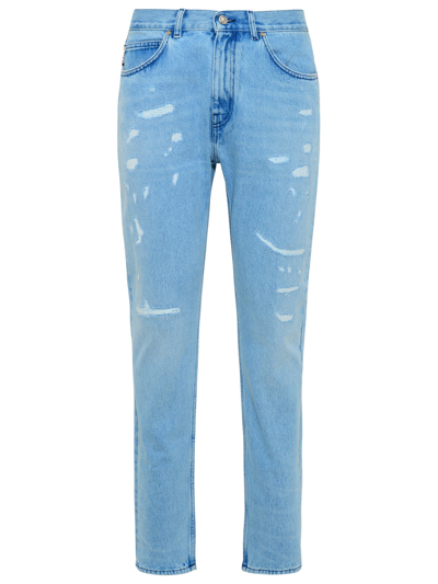 Shop Versace Light Blue Denim Jeans