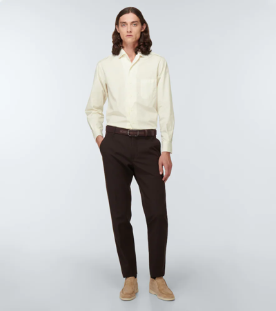 Shop Loro Piana Cotton Shirt In White