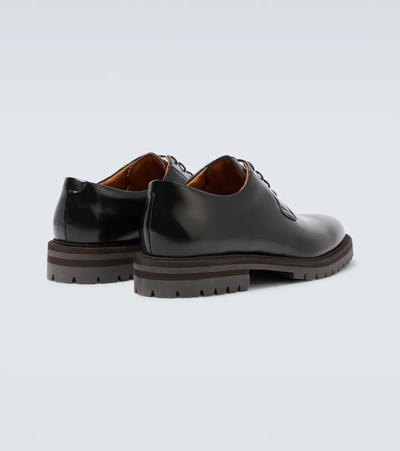 Shop Common Projects Leather Derby Shoes In Black