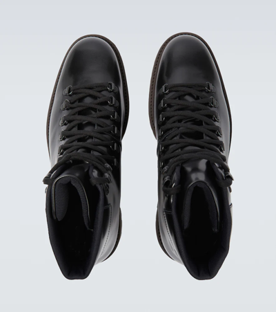Shop Common Projects Leather Boots In Black