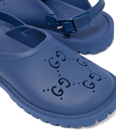 Shop Gucci Gg Slippers In Royale