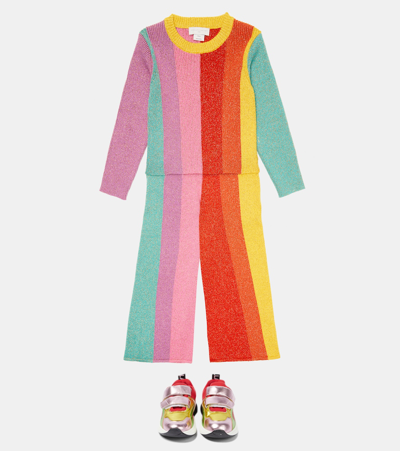 Shop Stella Mccartney Striped Cotton-blend Sweater In Multicolor