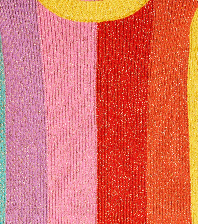 Shop Stella Mccartney Striped Cotton-blend Sweater In Multicolor