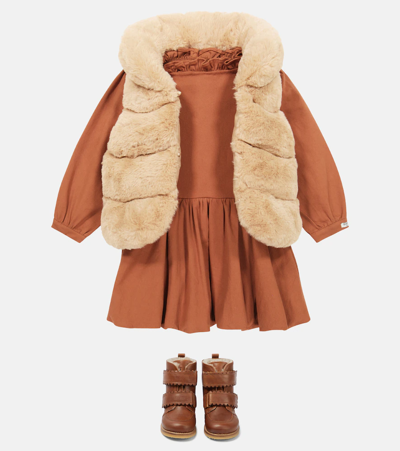 Petit Nord Leather Boots In Hazelnut