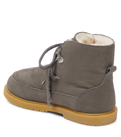 Shop Donsje Buddy Leather Boots In Grey Betting Leather