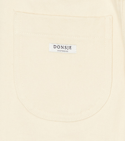 Shop Donsje Beekie Cotton-blend Pants In Cloudy Cream