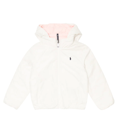 Shop Polo Ralph Lauren Reversible Puffer Jacket In Nevis/hint Of Pink