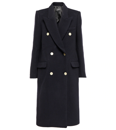Shop Isabel Marant Enarryli Wool And Cashmere Coat In Black Midnight