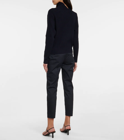 Loro Piana Parksville High-neck Cashmere Sweater In Blue Navy