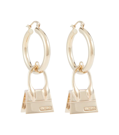 Shop Jacquemus Hoop Earrings In Light Gold