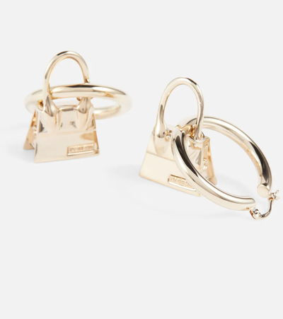 Shop Jacquemus Hoop Earrings In Light Gold