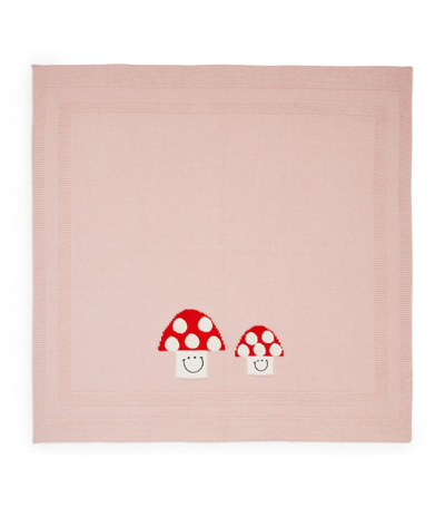 Shop Stella Mccartney Kids Knit Mushroom Blanket In Pink