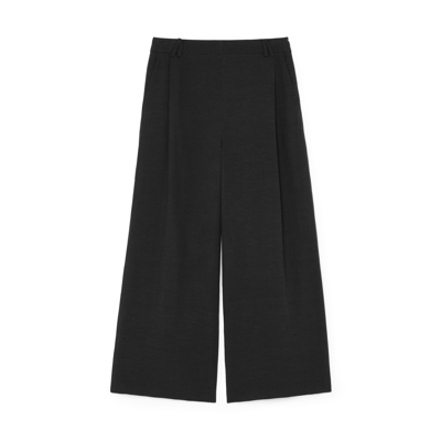 Shop G. Label Fahn High-waisted Pleated Pants In Black
