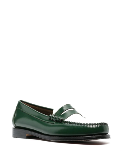 G.h. Bass & Co. Weejuns Heritage Larson Leather Loafers In Green