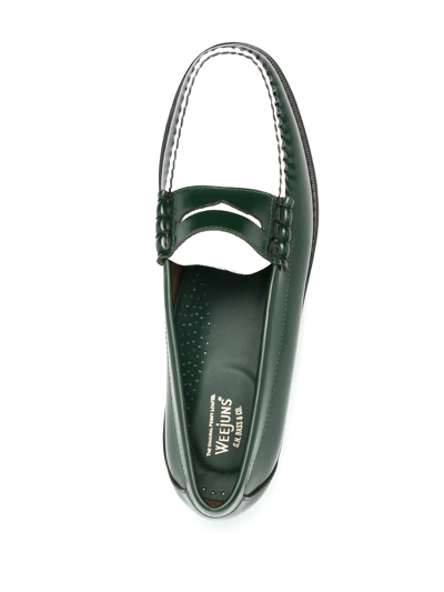 G.h. Bass & Co. Weejuns Heritage Larson Leather Loafers In Green