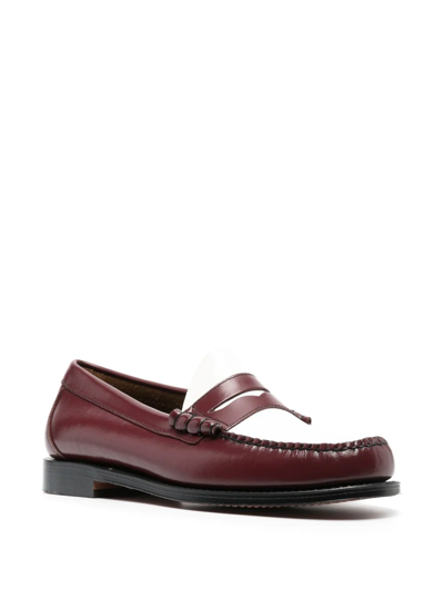 G.h. Bass & Co. Leather Penny Loafers In White