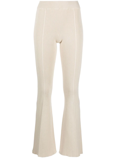 Shop Aeron Egon Ribbed-knit Trousers In 740 Cream