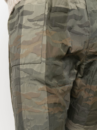 Shop Mackintosh Captain Camouflage-pattern Trousers In Green