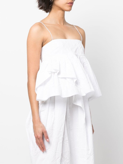 Cecilie Bahnsen White Deborah Camisole In White