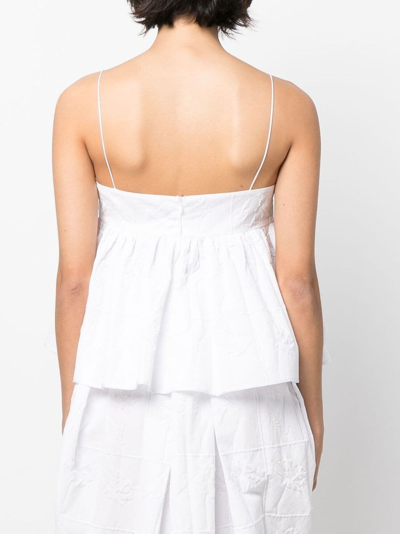 Cecilie Bahnsen White Deborah Camisole In White