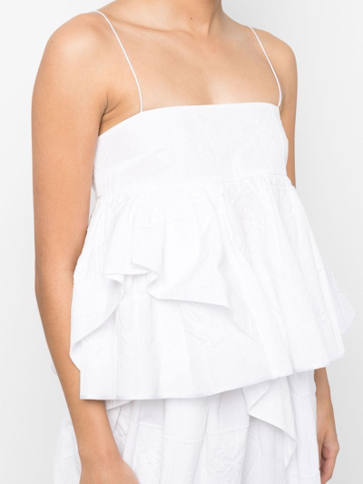 Cecilie Bahnsen White Deborah Camisole In White