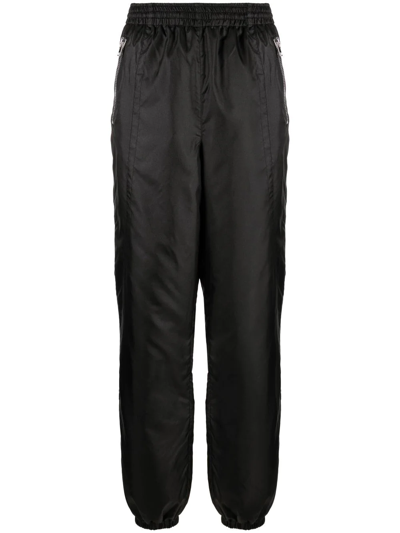 Shop Alessandra Rich Embroidered-logo Track Pants In Schwarz