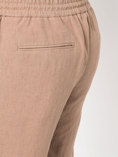 Shop Orlebar Brown Cornell Linen Trousers In Nude