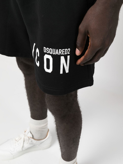 Shop Dsquared2 Logo-print Track Shorts In Black