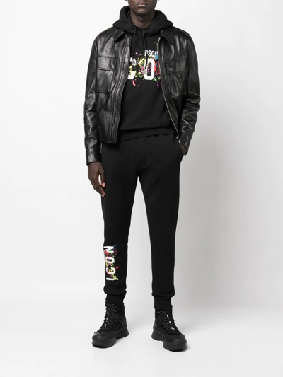 Dsquared2 Logo-print Track Pants In Black