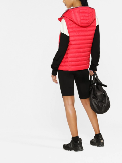Tommy Hilfiger Logo Zipped Gilet In Rot