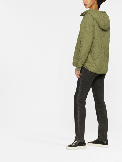 Tommy Hilfiger Drawstring-hood Padded Jacket In Grün