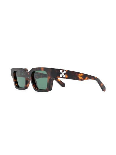 Off-white Virgil Square-frame Sunglasses In Braun