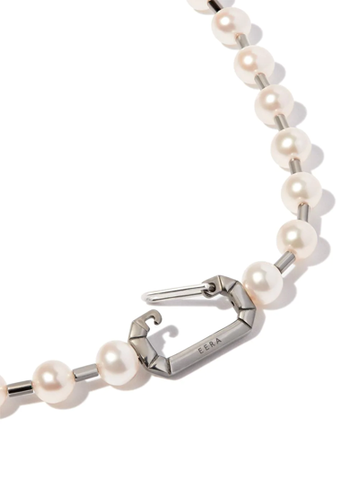 Shop Eéra 18kt White Gold Tokyo Pearl Link Necklace