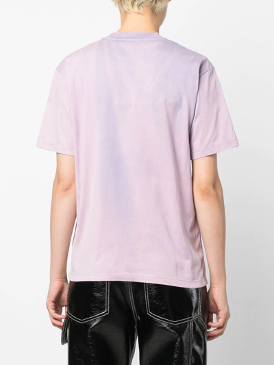 Shop Off-white Logo-print Short-sleeve T-shirt In Rosa