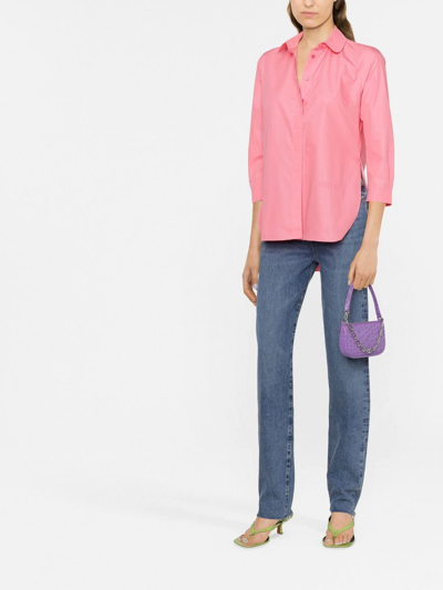 Shop Patou Three-quarter Length Sleeves Shirt In Rosa