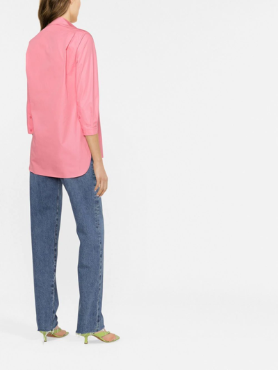 Shop Patou Three-quarter Length Sleeves Shirt In Rosa