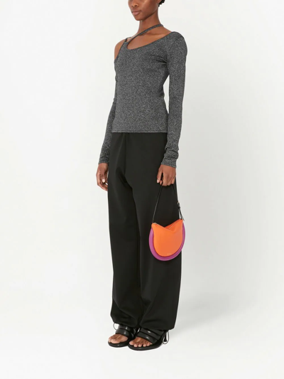 Jw Anderson Asymmetric-cutout Stretch-jersey Top In Grey