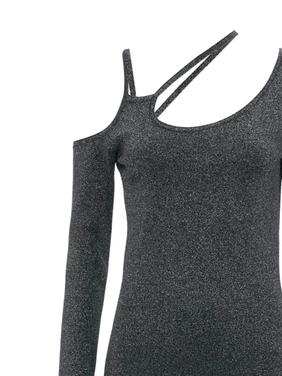 Shop Jw Anderson Cut Out-detail Asymmetric Minidress In Grey