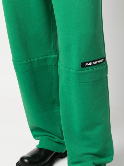 Shop Ambush Panelled Straight-leg Trousers In Grün