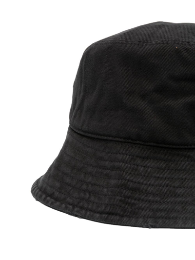 Shop Balenciaga Cotton Bucket Hat In Schwarz