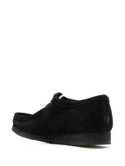Shop Clarks Wallabee Lace-up Boots In Black