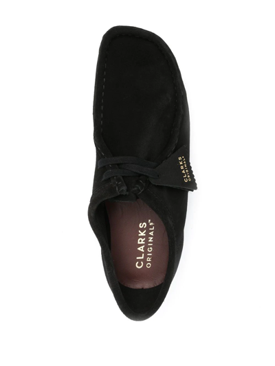 Shop Clarks Wallabee Lace-up Boots In Black